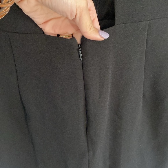 Bec & Bridge Black Mini Dress with VNeck Bell Sleeve and Open Back size 4 - Picture 9 of 10